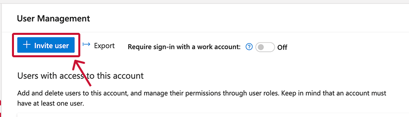 Microsoft Advertising Invite user screen.